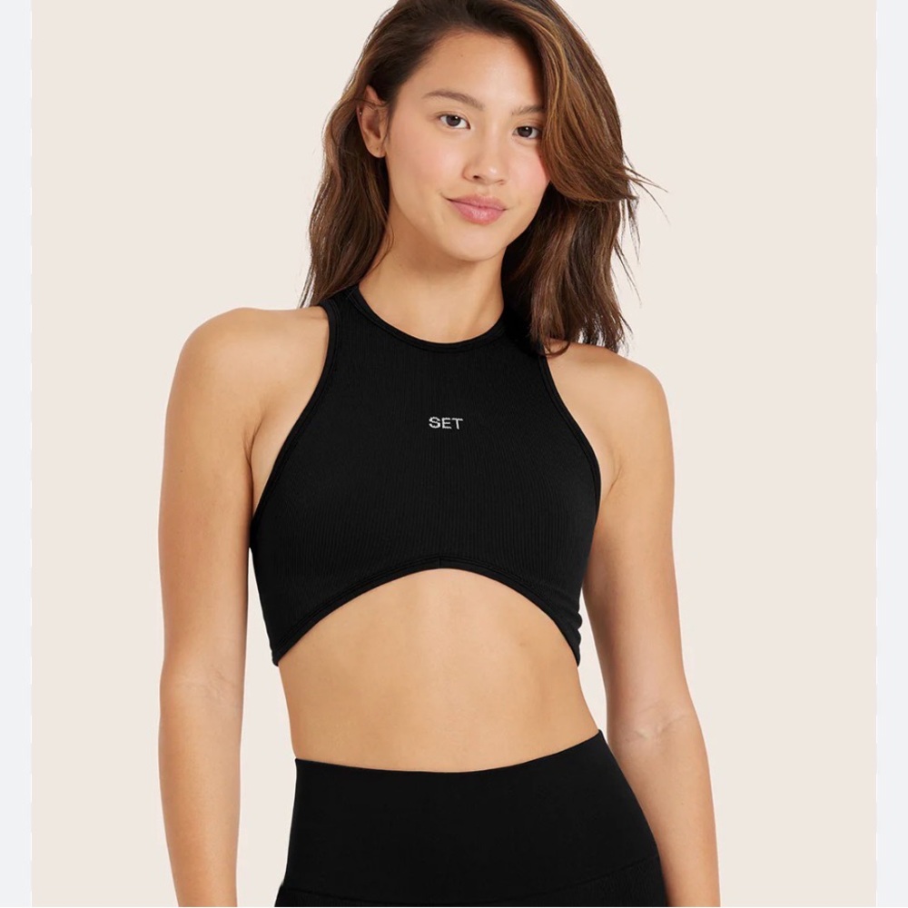 set active scupltflex high neck angle bra